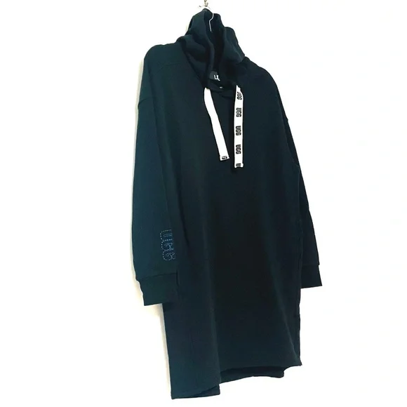 Ugg Hoodie Black Long Sleeves Sweatshirt Dress - Picture 4 of 9